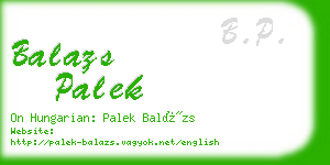 balazs palek business card